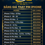 Bảng Giá Thay Pin 2026 – Duy Tân Mobile – Trà Vinh | Uy Tín, Nhanh Chóng